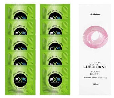 Комплект: EXS EXTREME 10 шт. + Лубрикант Satisfyer Booty Silicon 150 мл SOS11490 фото