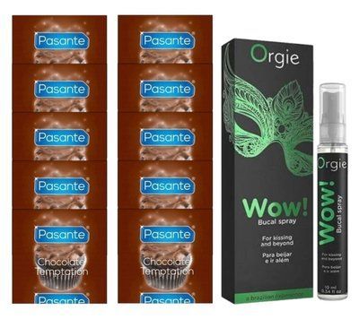 Pasante Chocolate Temptation 10 шт + Orgie WOW! Menthol (10 мл) SOS13995 фото
