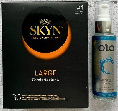 Набір SKYN Large, 36 шт + ПОДАРУНОК Лубрикант охолоджуючий на водній основі OLO 60 мл SOS1129 фото