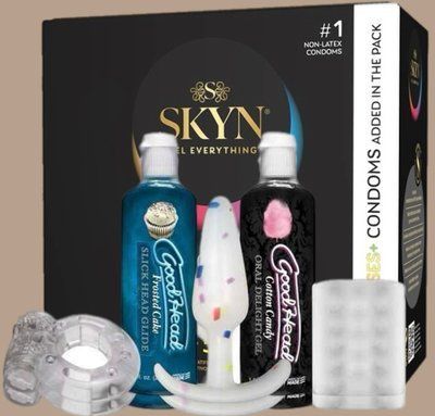 Комплект Skyn ​​Selection 30 шт + 5 из 5 Senses, 35 шт + Набор Doc Johnson GoodHead - Party Pack - 5 Piece Kit SOS5541 фото