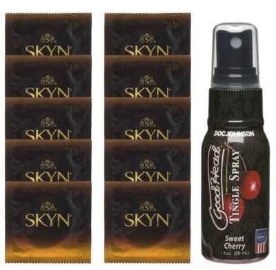 Комплект SKYN Passion Daiquiri 10 шт + Doc Johnson GoodHead Tingle Spray Sweet Cherry (29 мл) SOS13644 фото
