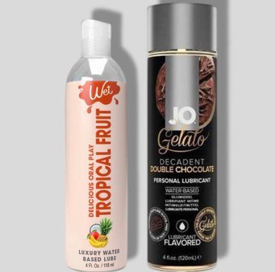 Wet Oral Play Tropical Explosion (118 мл) + JO GELATO Double Chocolate (120 мл) LB1033 фото