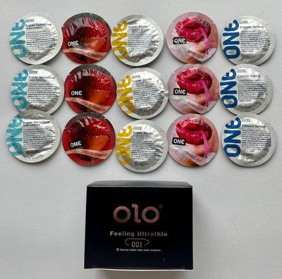 Набір 25 штук OLO Feeling Ultrathin 001 + ONE Super Studs, Super Sensitive, Flavor Waves, Classic SOS2275 фото