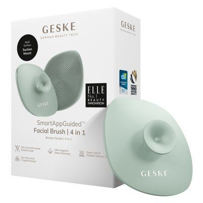 Щітка для обличчя GESKE Facial Brush 4в1 з тримачем green HB0063 фото