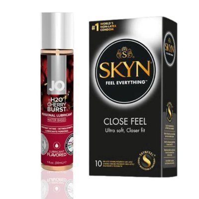 SKYN Close Feel 10 шт + Лубрикант System JO H2O &mdash; Cherry Burst(30 мл) SOS4831 фото