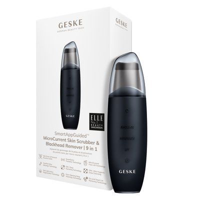 Мікрострумовий скрабер для шкіри та усунення чорних точок GESKE MicroCurrent Skin Scrubber&Blackhead Remover 9в1 black HB0146 фото