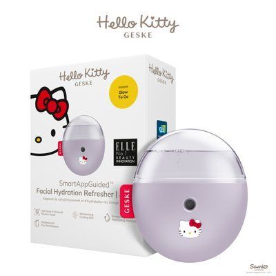 Електронний освіжувач для зволоження обличчя GESKE Facial Hydration Refresher 4в1 by Hello Kitty purple HB0255 фото
