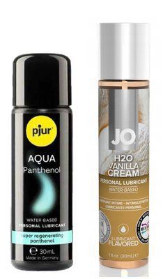 Набір лубрикантів pjur Aqua Panthenol 30 мл + System JO Vanilla Cream (30 мл) LB101 фото