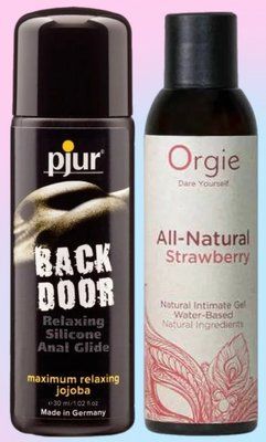 Набір лубрикантів pjur backdoor anal Relaxing jojoba silicone 30 мл + All Natural Strawberry, 150 мл Orgie LB882 фото