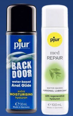Набір лубрикантів pjur backdoor Comfort water glide 30 мл + pjur MED Repair glide 100 мл LB215 фото