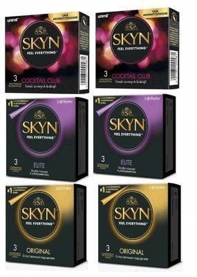 Набір Skyn 18 шт : Elite - 3x2 шт , Original - 3х2 шт , Cocktail Club - 3x2 SK112 фото