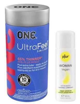 Набор ONE UltraFeel 10 шт + Pjur Woman Vegan 30 мл SOS13095 фото