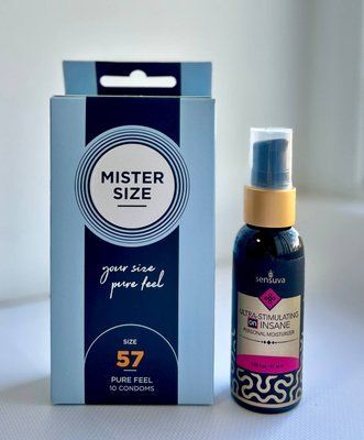 Mister Size - Pure Feel - 57 (10 шт) та Лубрикант Sensuva - Ultra-Stimulating On Insane 57 ml SOS1030 фото