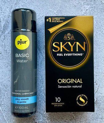 Набір SKYN Original 10 шт - Лубрикант pjur Basic waterbased 100 мл SOS2626 фото