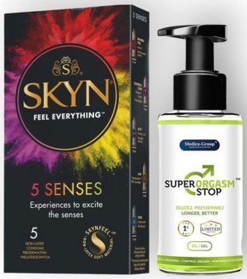 Набор из SKYN 5 Senses + Medica-group Super Orgasm Stop 150 мл SOS8824 фото