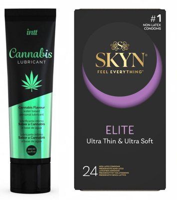 Набір : SKYN Elite 24 шт та Лубрикант Intt Cannabis 100 мл SOS230 фото