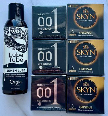 Набір OLO Feeling Ultrathin 001 + Skyn Original 18 штук + Лубрикант SEMEN LUBE 150 мл Orgie SOS3776 фото