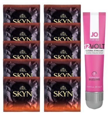 Комплект Skyn Warming 10 шт + JO 12VOLT Gel 10 мл SOS14196 фото