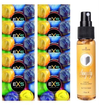 EXS BUBBLEGUM 10 шт + Sensuva Deeply Love You Butter Rum (29 мл) SOS14046 фото