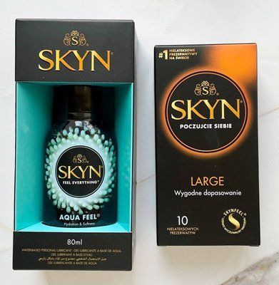 Набір Skyn Large 10шт + Лубрикант SKYN AQUA FEEL 80 мл SOS2076 фото