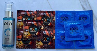 Набір EXS Crazy Cola 5 шт + EXS Cooling 5 шт + Лубрикант охолоджуючий OLO 60 мл SOS3526 фото