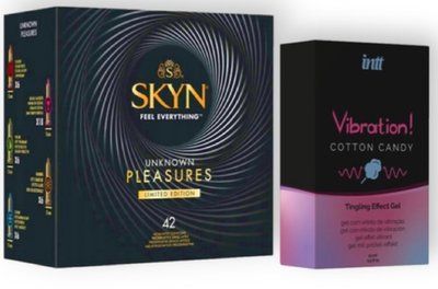 SKYN Pleasures, 42 шт + Intt Vibration Cotton Candy (15 мл) SOS6929 фото