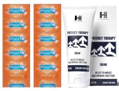 Комплект Pasante Warming 10 шт + Potency Therapy Cream (50 мл) SOS14397 фото