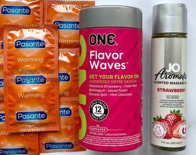 Набор 22 шт ONE Flavor Waves - Pasante Warming + System JO Aromatix Strawberry 120 мл SOS1675 фото