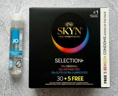 Комплект Skyn Selection 30 шт + 5 of 5 Senses - Лубрикант System JO H2O ORIGINAL (30 мл) SOS2676 фото