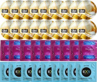 Набор 36 шт ONE Banana Split + Pasante Regular + EXS Air Thin SOS7578 фото