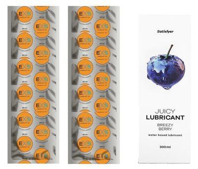 Комплект: EXS Delay 10 шт. + Лубрикант Satisfyer Breezy Berry 300 мл SOS11388 фото
