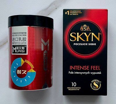 Комплект SKYN Intense Feel 10 шт + Muaisi 0.02 мм Red 12 шт SOS2776 фото