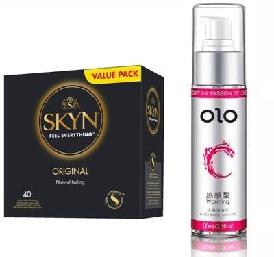 SKYN ORIGINAL 40 шт + подарунок - Лубрикант OLO зігріваючий (60 мл) SOS480 фото