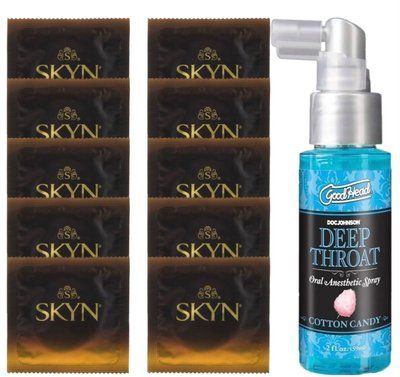 Комплект SKYN Passion Daiquiri 10 шт + DocJohnson Good Head Deep Throat Spray Cotton Candy (59 мл) SOS13645 фото