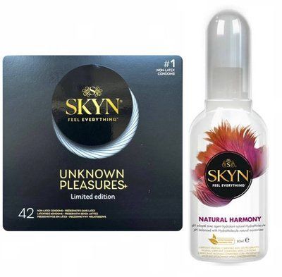 Набір SKYN Unknown Pleasures+ 42 шт та Лубрикант Skyn Natural Harmony 80 мл SK127 фото