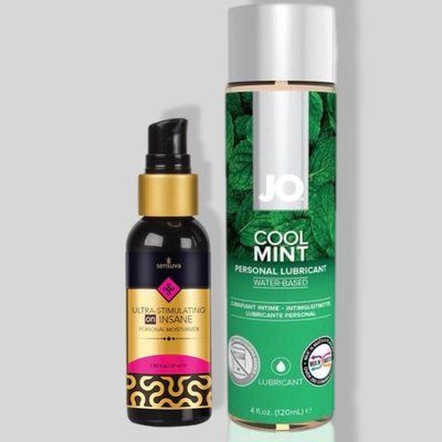 Sensuva Ultra-Stimulating On Insane Original (57 мл) + JO Cool Mint (120 мл) LB433 фото