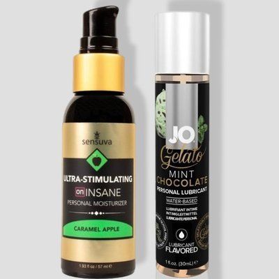 Sensuva Ultra-Stimulating On Insane Caramel Apple (57 мл) + JO GELATO Mint Chocolate (30 мл) LB232 фото