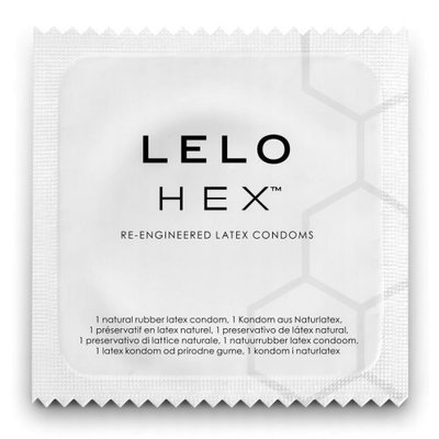 LELO HEX Condoms Original 1 шт , тонкі та суперміцні SO81300 фото