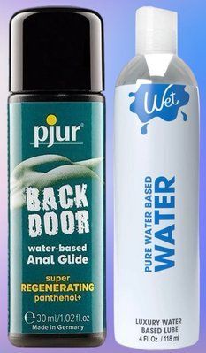 Набір лубрикантів pjur backdoor Regenerating 30 мл + Wet Pure Water Based (118 мл) LB484 фото