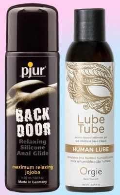 Набір лубрикантів pjur backdoor anal Relaxing jojoba silicone 30 мл + HUMAN LUBE intimate gel, 150 мл Orgie LB883 фото