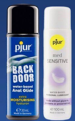 Набір лубрикантів pjur backdoor Comfort water glide 30 мл + pjur MED Sensitive glide 100 мл LB216 фото