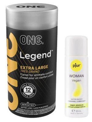 Набор ONE Legend Extra Large 12 шт + Pjur Woman Vegan 30 мл SOS13096 фото