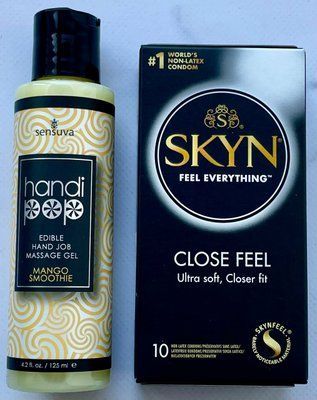 Набір SKYN Close Feel 10 шт - Лубрикант Sensuva Handipop Mango Smoothie (125 мл) SOS3377 фото