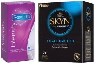 Набор с 24 шт SKYN Extra Lube + Pasante Intensity (Ribs & Dots), 12 шт SOS8077 фото