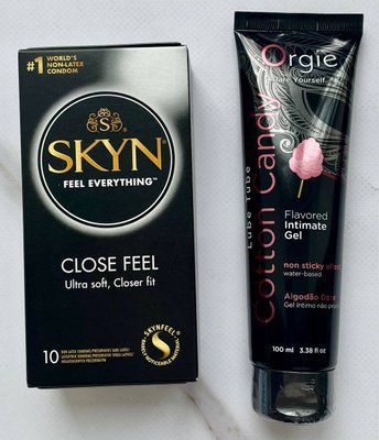 Набір Skyn Close Feel 10 шт - Лубрикант ORGIE LUBE TUBE цукрова вата, 100 мл SOS2927 фото