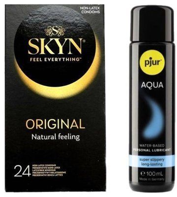 Комплект SKYN Original 24 шт + Pjur Aqua 100 мл SOS13246 фото