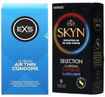 Набор з Skyn Selection 9 шт + EXS Air Thin 12 шт SOS7828 фото