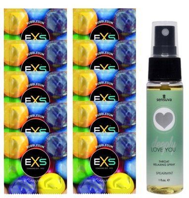 EXS BUBBLEGUM 10 шт + Sensuva Deeply Love You Spearmint (29 мл) SOS14047 фото