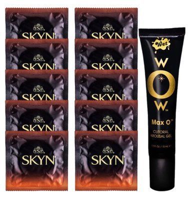 Комплект Skyn Warming 10 шт + Wet Wow Max O Clitoral Arousal Gel 15 мл SOS14197 фото