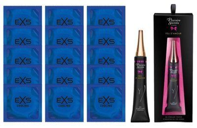 Комплект EXS Cooling 15 шт + Plaisirs Secrets Feu d&rsquo;Amour 30 мл SOS14548 фото